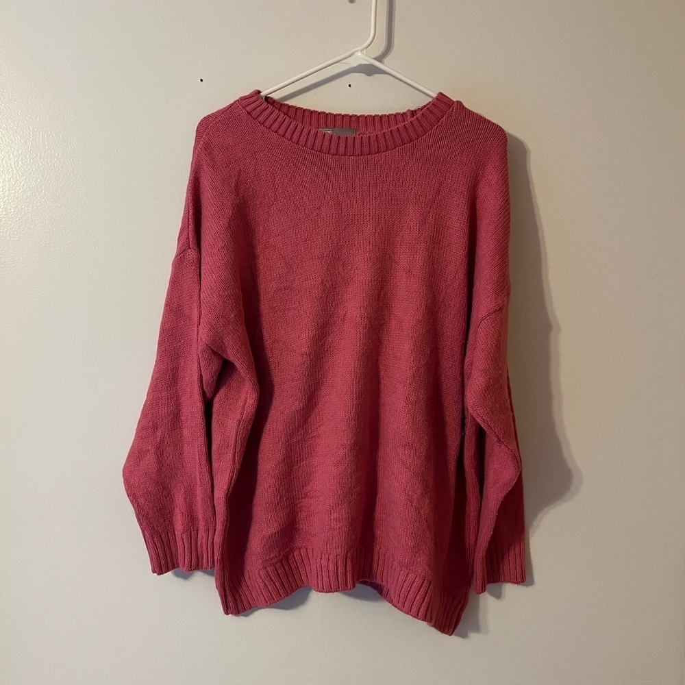ASOS Women’s Pink Over Sized Fit Crew Neck Scoop Sweater Size 4
